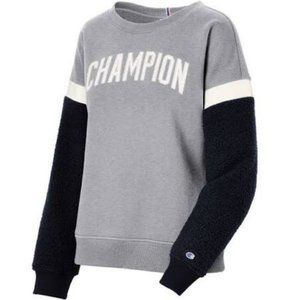 Champion Heritage Sherpa Crew Block Logo Pullover